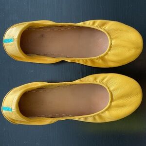 Tieks - sz 11 mustard yellow - with box, flower, bag, and shoe bag